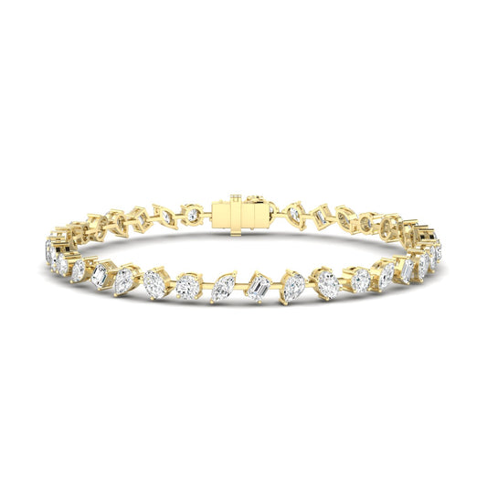 Multi Shape Diamond Tennis Bracelet