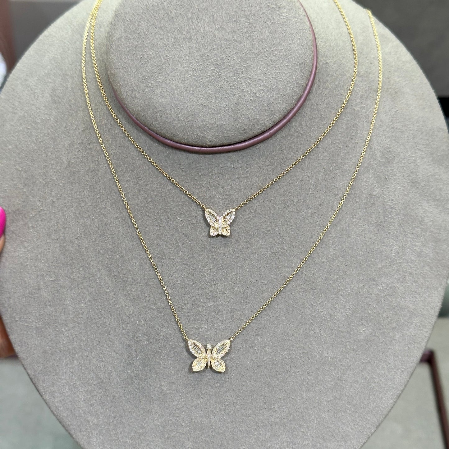 Butterfly Diamond Pendant Necklace