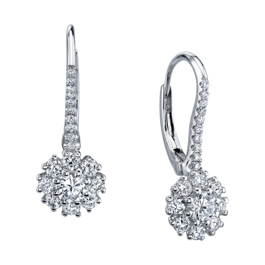 Bloom Drop Diamond Earrings