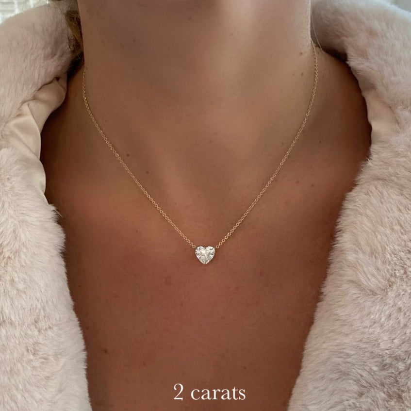 Diamond Heart Pendant Necklace