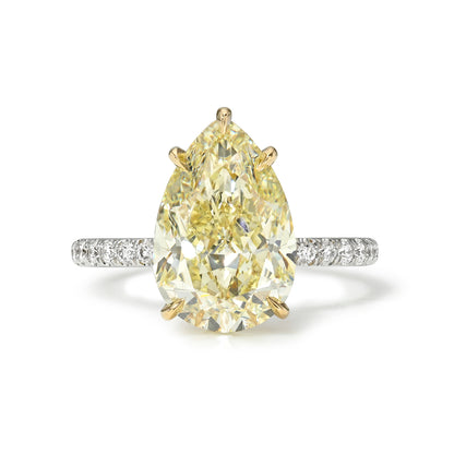 Yellow Diamond Pear Solitaire Engagement Ring