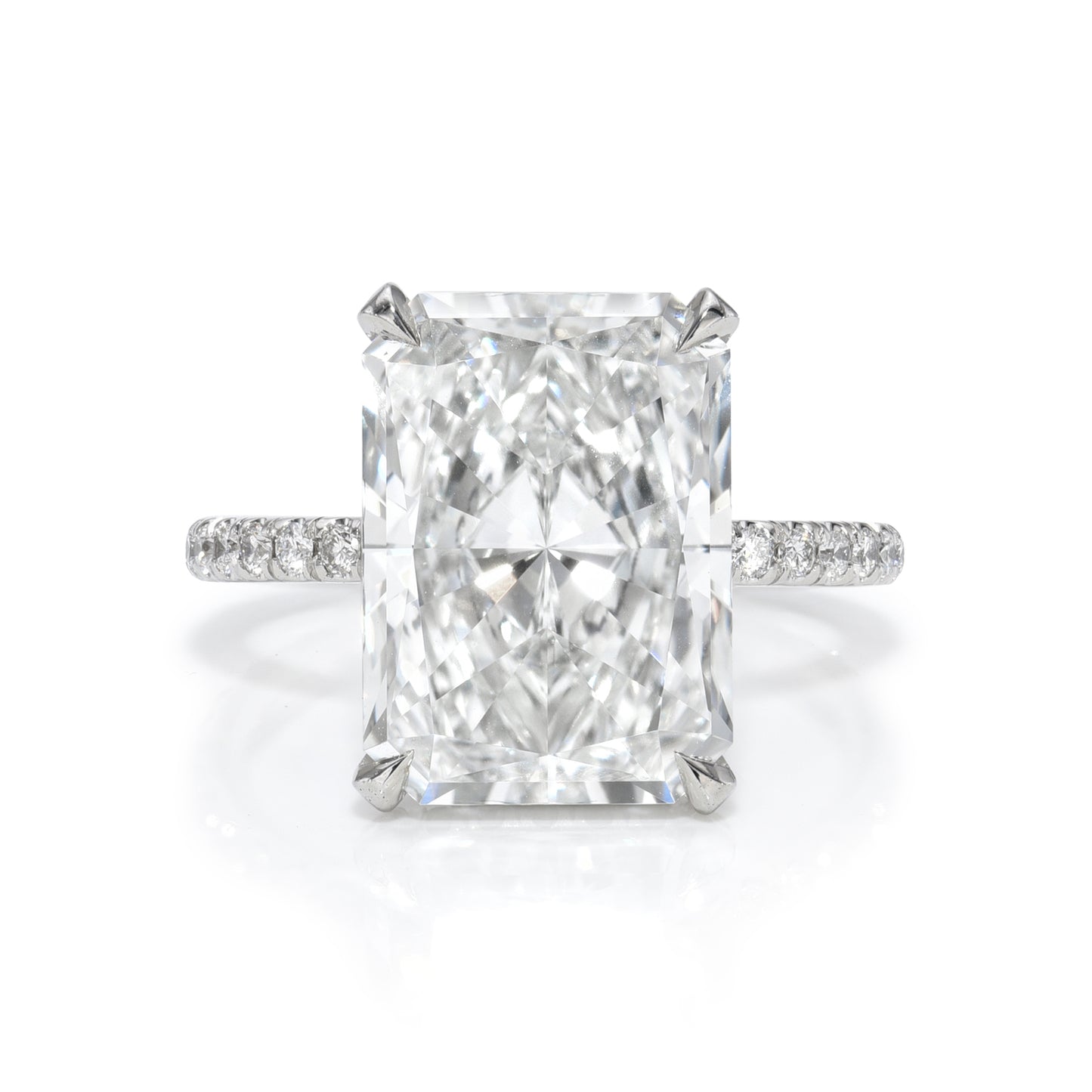 Radiant Cut Pave Diamond Engagement Ring