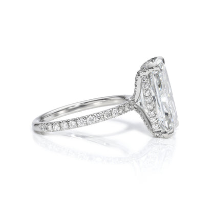 Radiant Cut Pave Diamond Engagement Ring