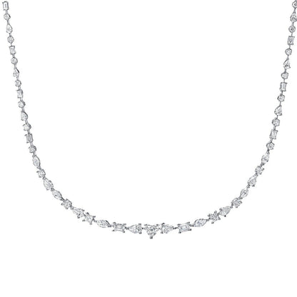 Sweet Forever Diamond Mixed Shapes Necklace