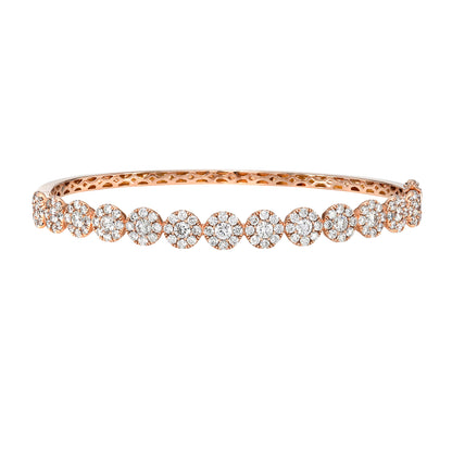 Sparkling Halo Bangle Bracelet