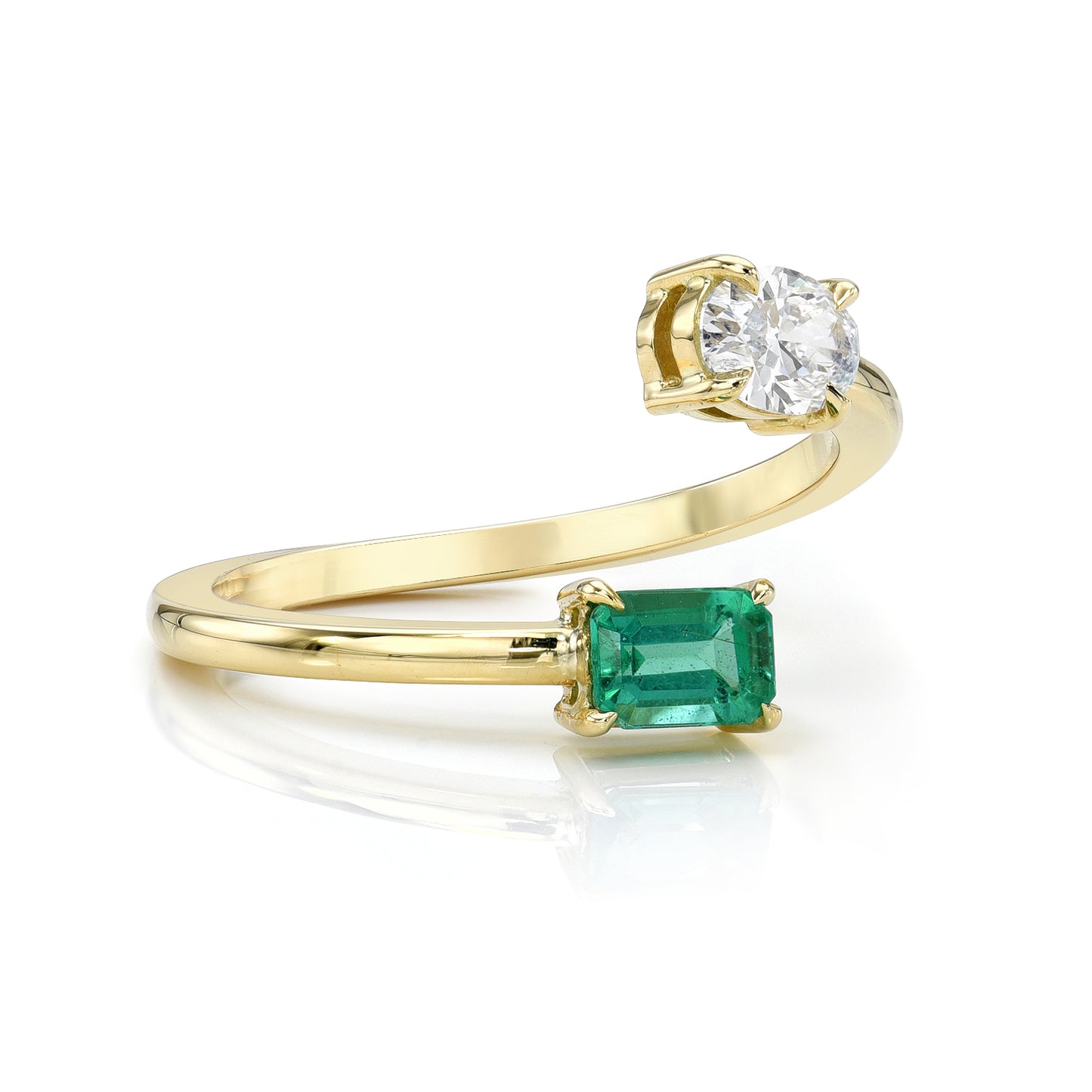 Nature's Touch Emerald and Diamond Ring