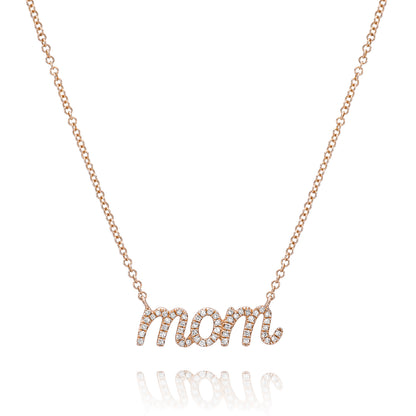 Mom Diamond Pendant Necklace