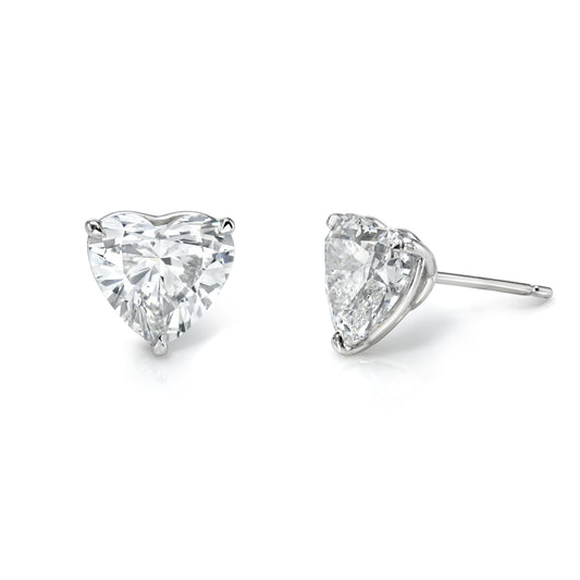 Heart Shape Diamond Studs