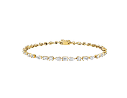 Love Shaped Diamond Bracelet