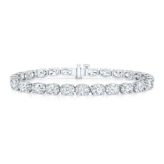 East West Oval Diamond Tennis Bracelet