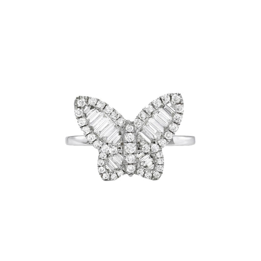 Diamond Butterfly Ring