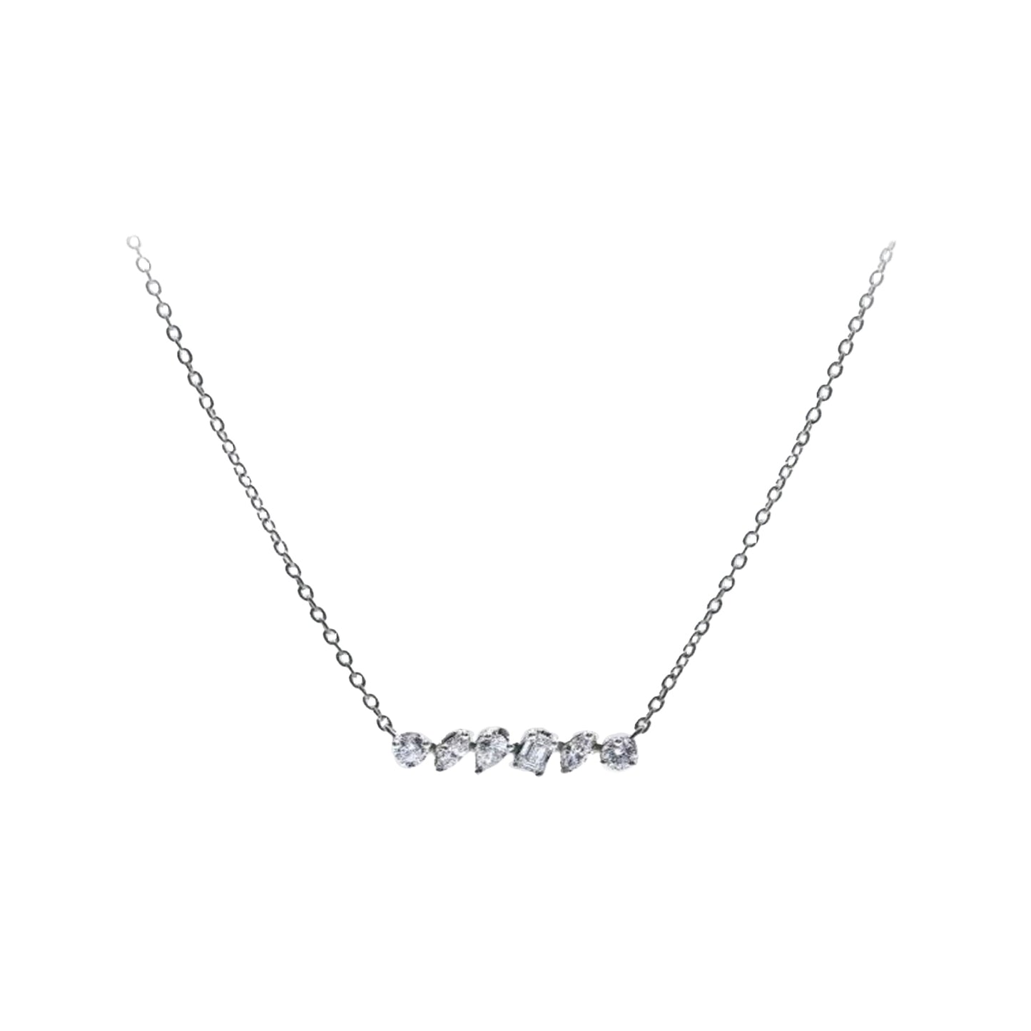 Radiant Diamond Pendant Necklace