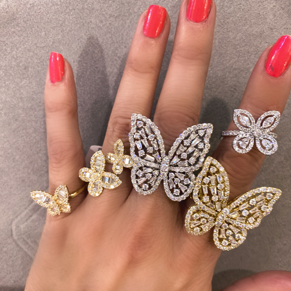 Brilliant Butterfly Diamond Ring