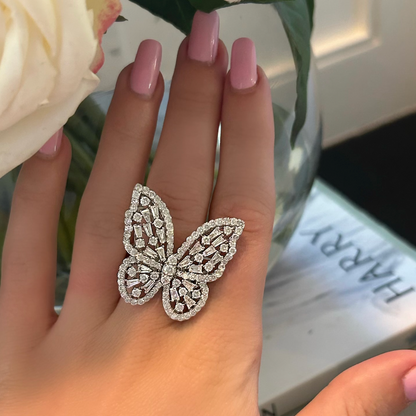 Brilliant Butterfly Diamond Ring