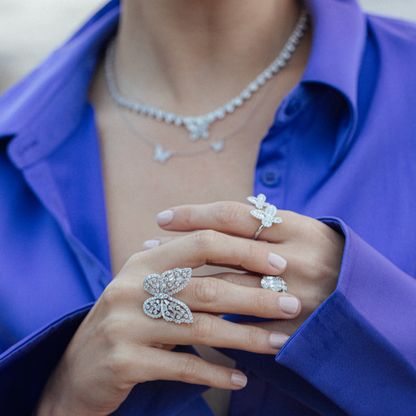 Brilliant Butterfly Diamond Ring