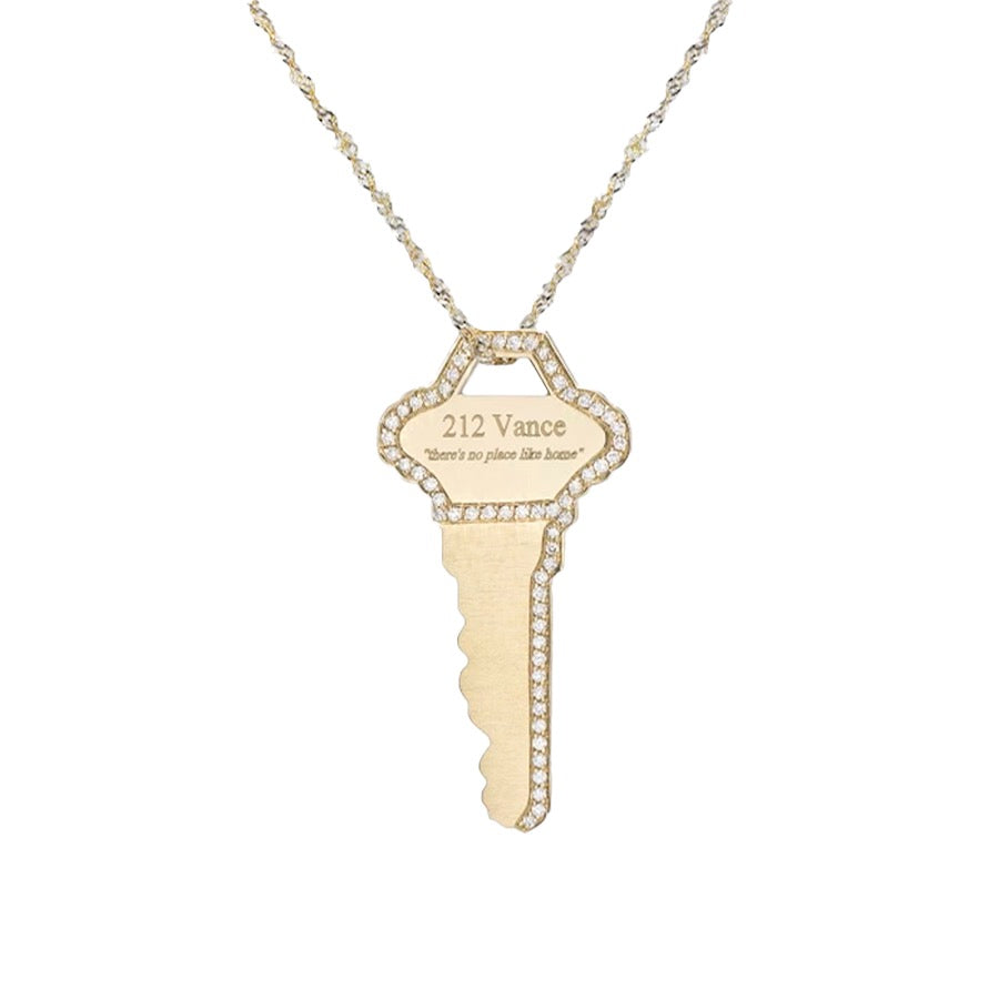 Diamond Key Pendant Necklace