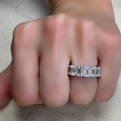 Emerald Cut Diamond Eternity Ring