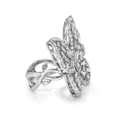 Brilliant Butterfly Diamond Ring