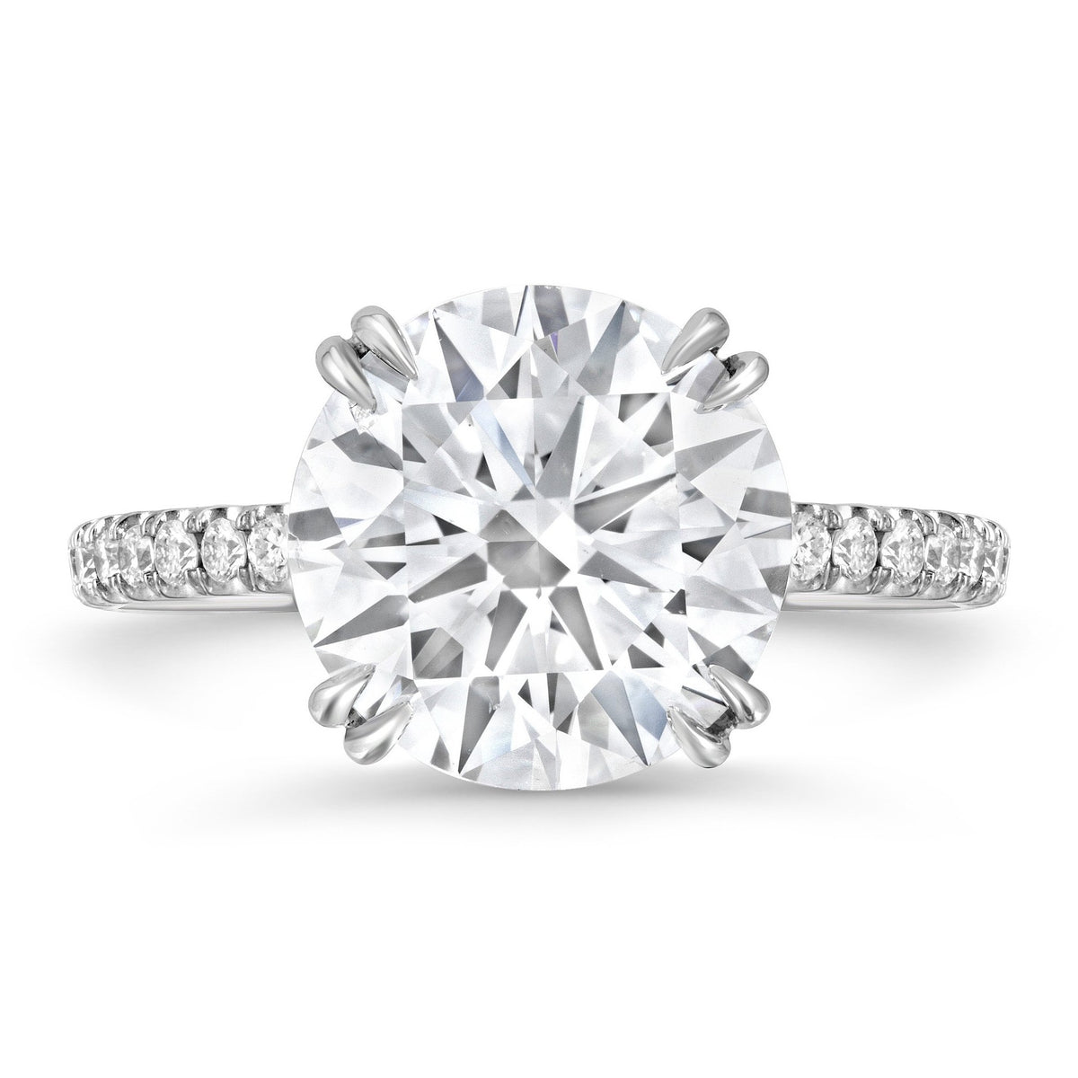 4 ct 4 Prong Round Solitaire Engagement Ring – Tiger Gems