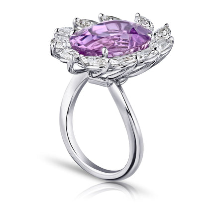 13 Ct. Oval Pink Sapphire Ring