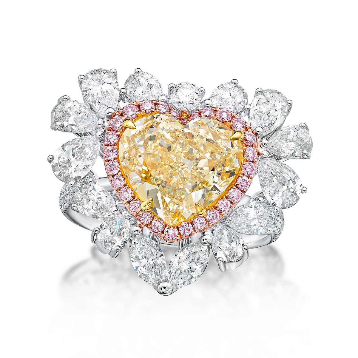 1.05 ct. Heart Shape Fancy Pink Diamond Ring – Mizrahi Diamond Co.