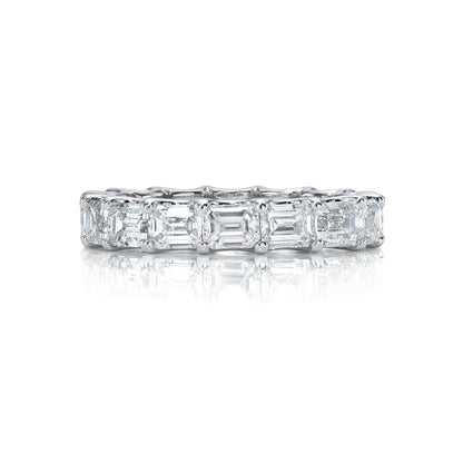 Bespoke East West Emerald Cut Diamond Eternity Ring