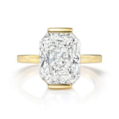 Two Become One Radiant Cut Diamond Engagement Ring with Attachable/Slide Trapezoid Sides