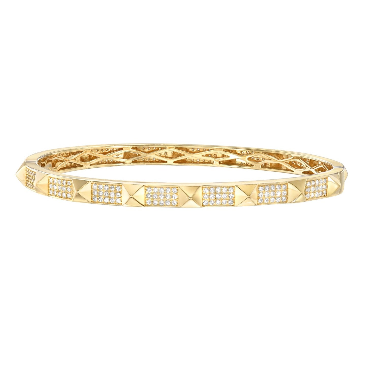 Studded Pave Diamond Bangle Bracelet