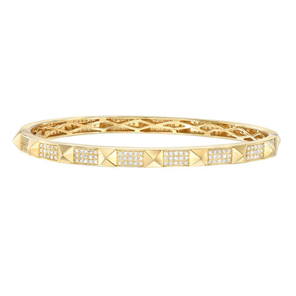 Studded Pave Diamond Bangle Bracelet