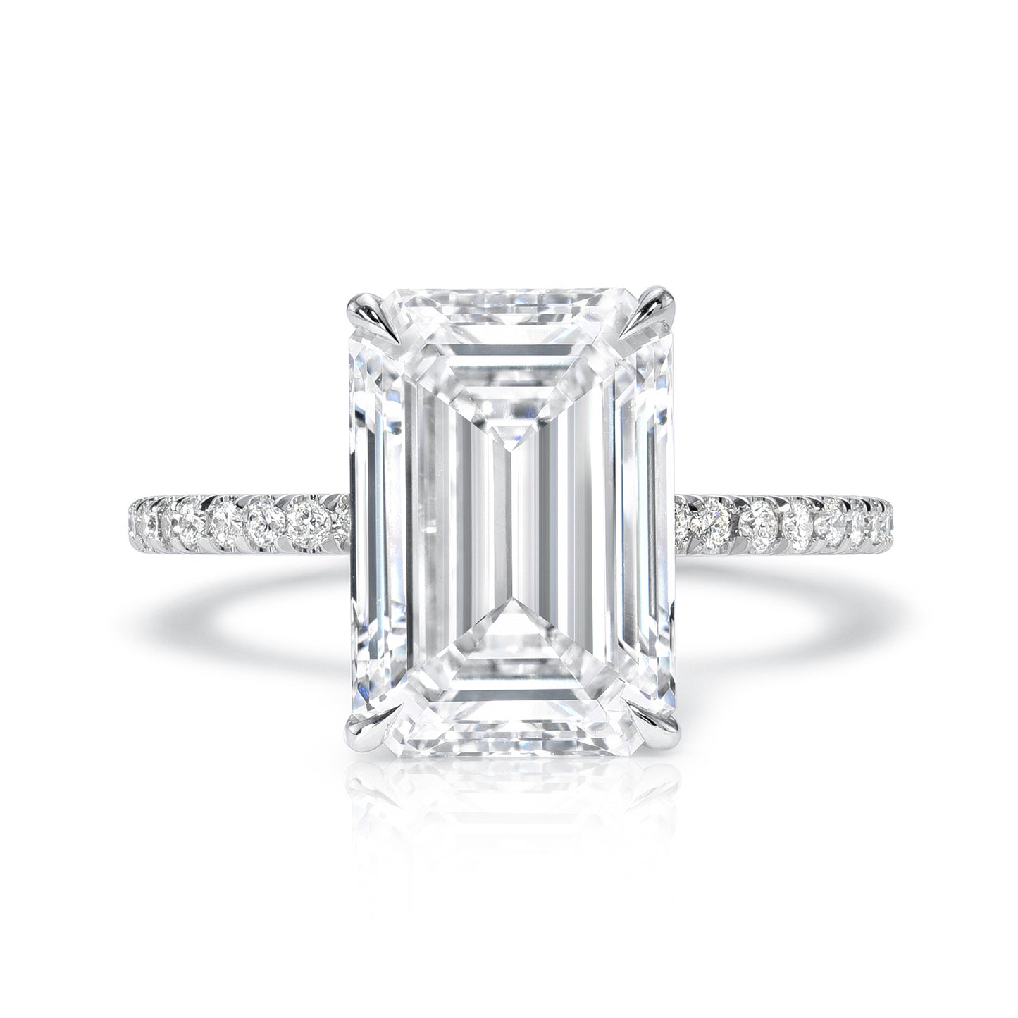 Emerald Cut Diamond Solitaire