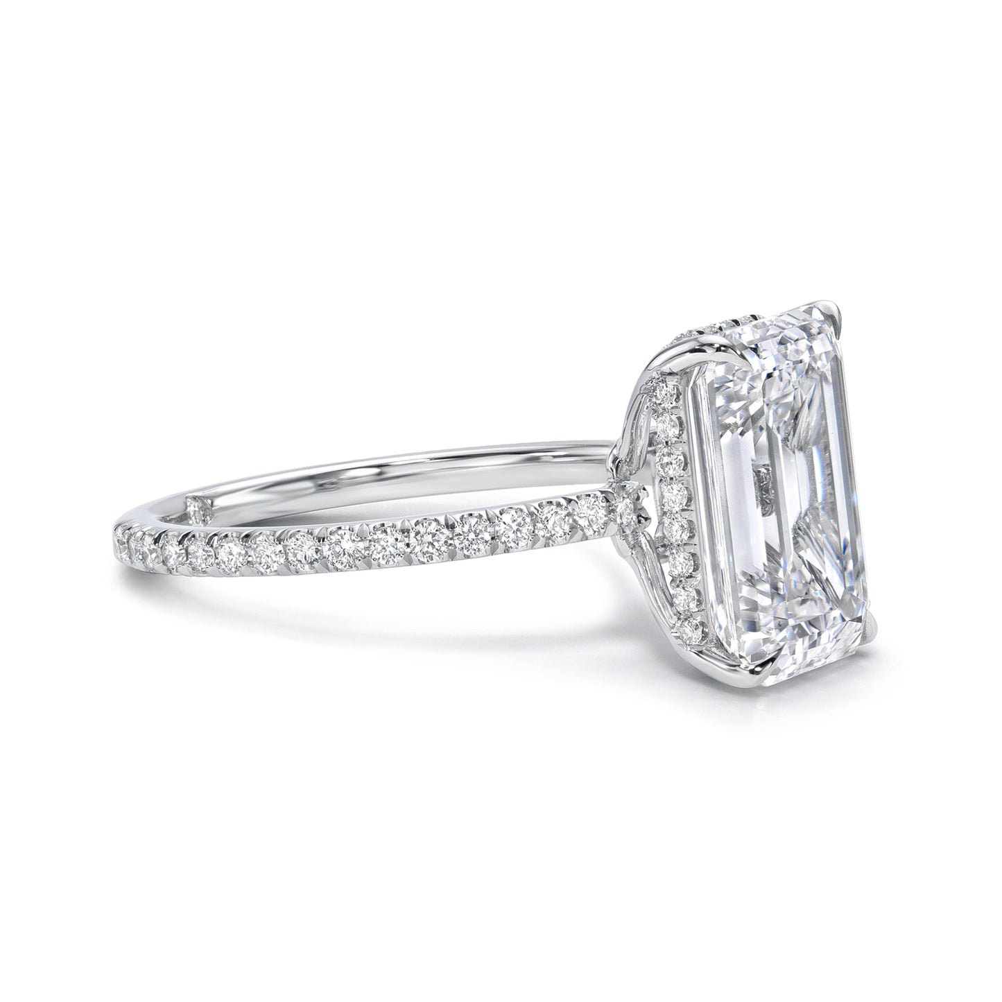 Emerald Cut Diamond Solitaire