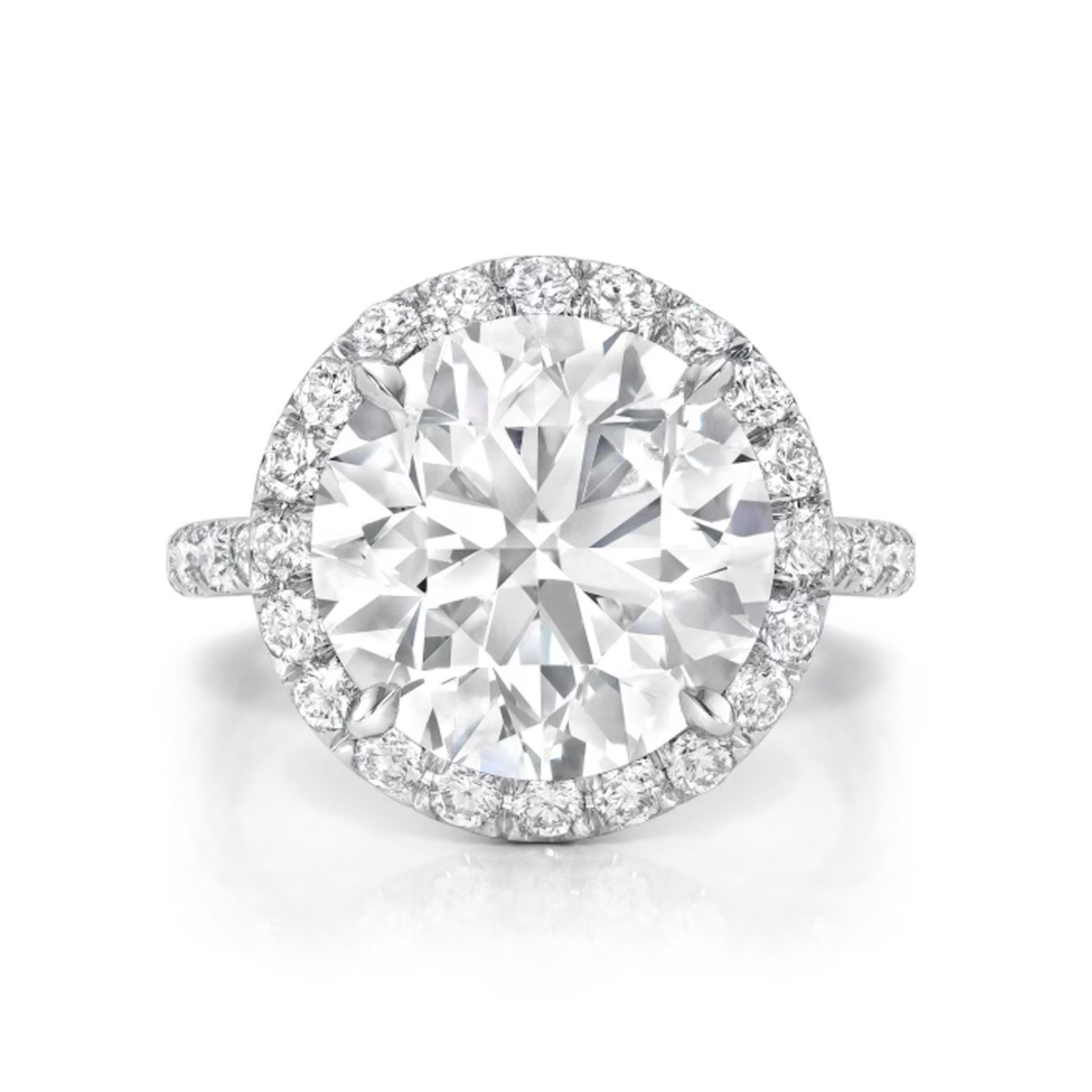 Halo Round Brilliant Cut Diamond Engagement Ring