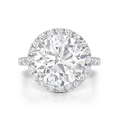 Halo Round Brilliant Cut Diamond Engagement Ring