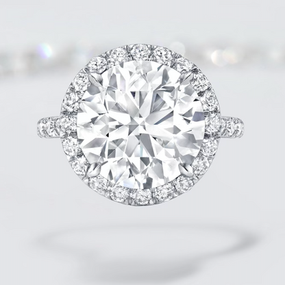 Halo Round Brilliant Cut Diamond Engagement Ring