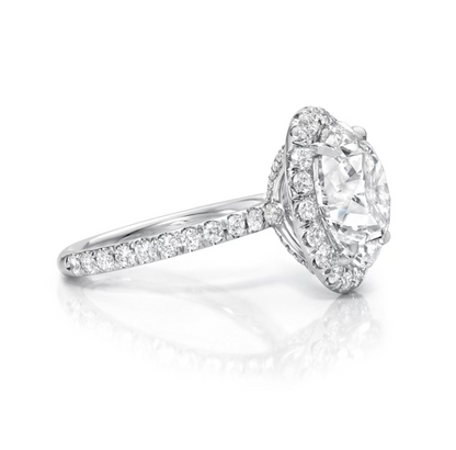 Halo Round Brilliant Cut Diamond Engagement Ring