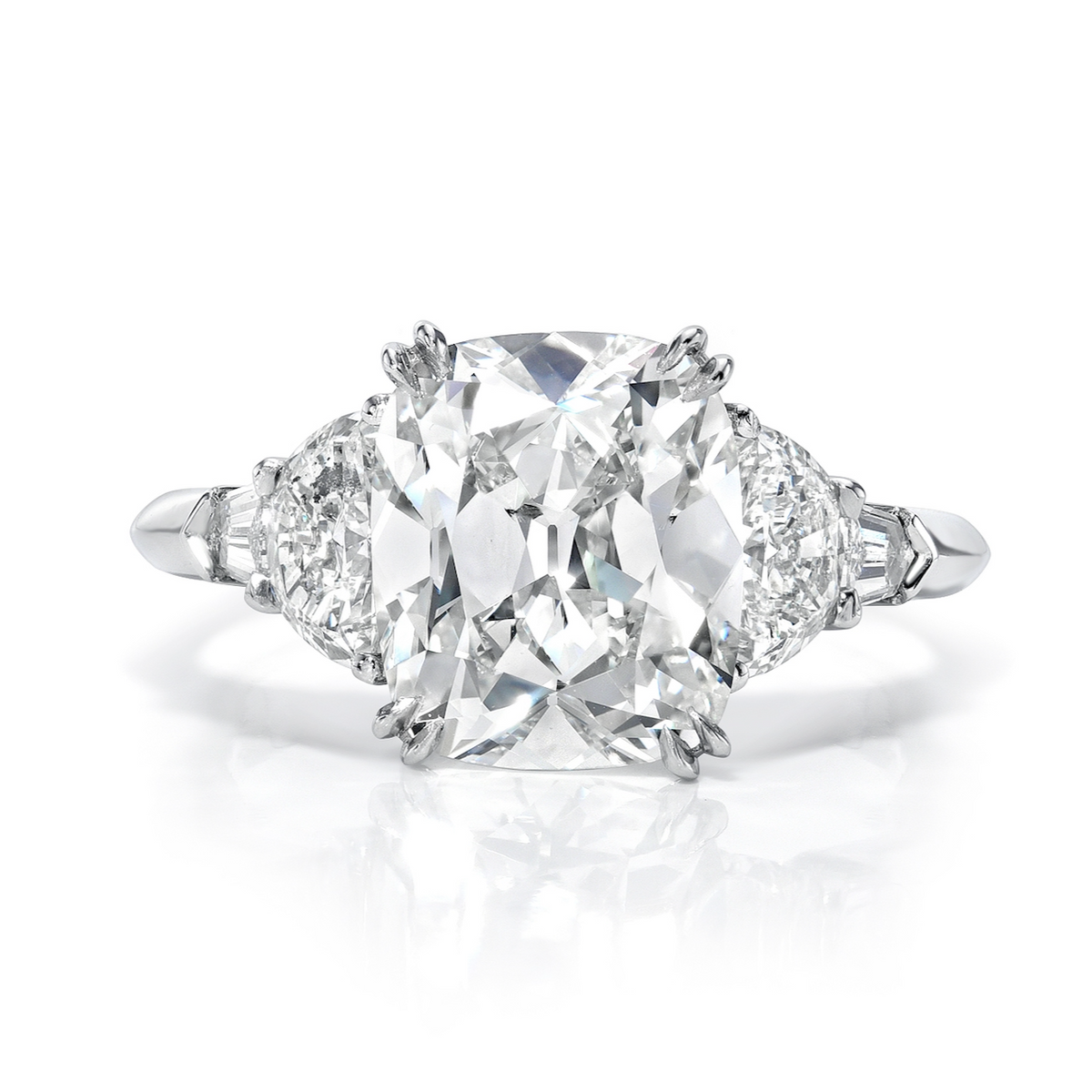 Cushion cut engagement rings deals with side stones