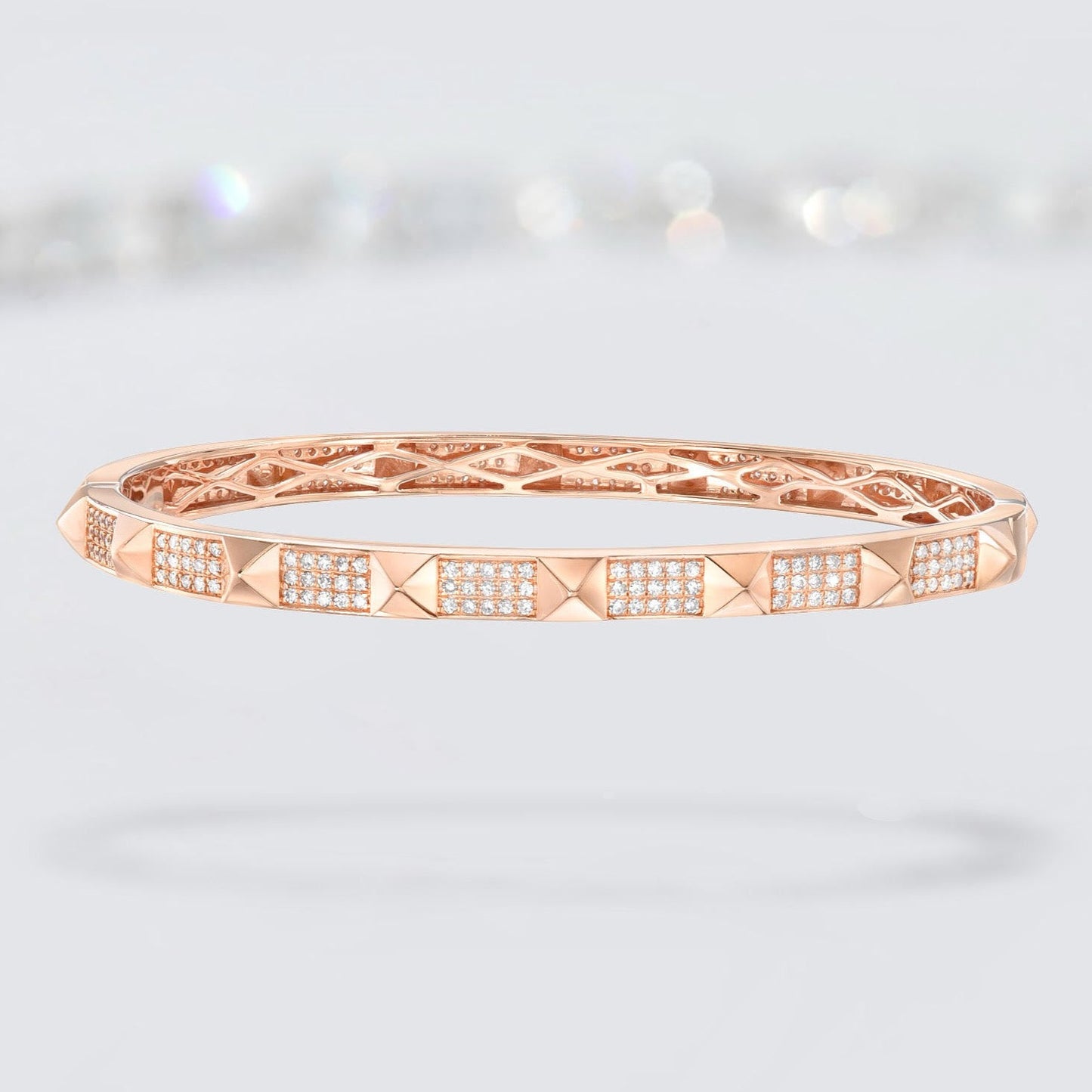 Studded Pave Diamond Bangle Bracelet