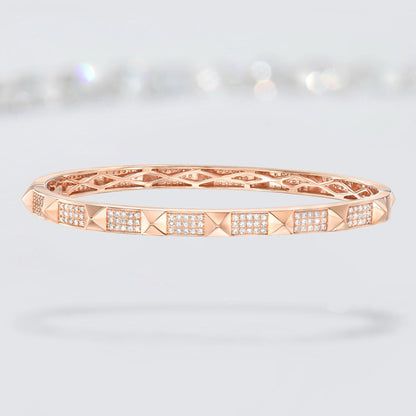 Studded Pave Diamond Bangle Bracelet