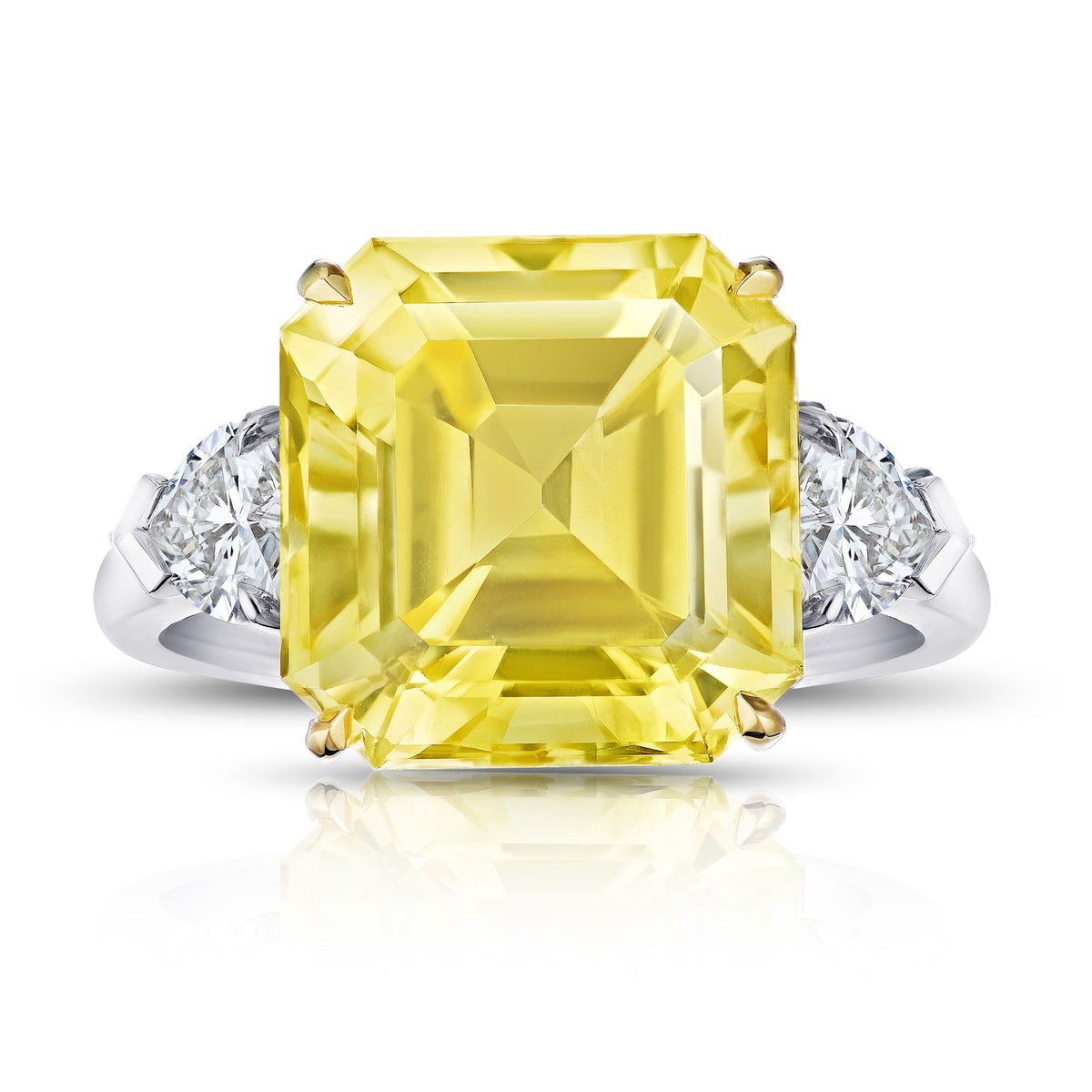 Asscher cut deals yellow sapphire